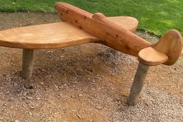 wooden spitfire bench